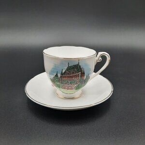 Vintage Royal Grafton Fine Bone China Teacup & Saucer Set With Chateau Frontenac
